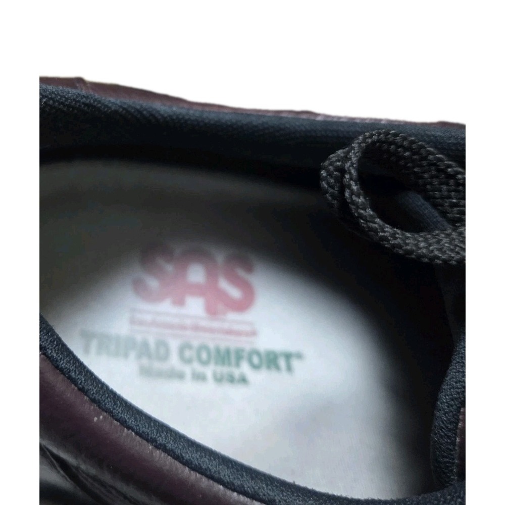 SAS Tripad Comfort Shoes Mens 9.5 W Wide Brown Leather Moc Toe Lace Up USA - Picture 3 of 15